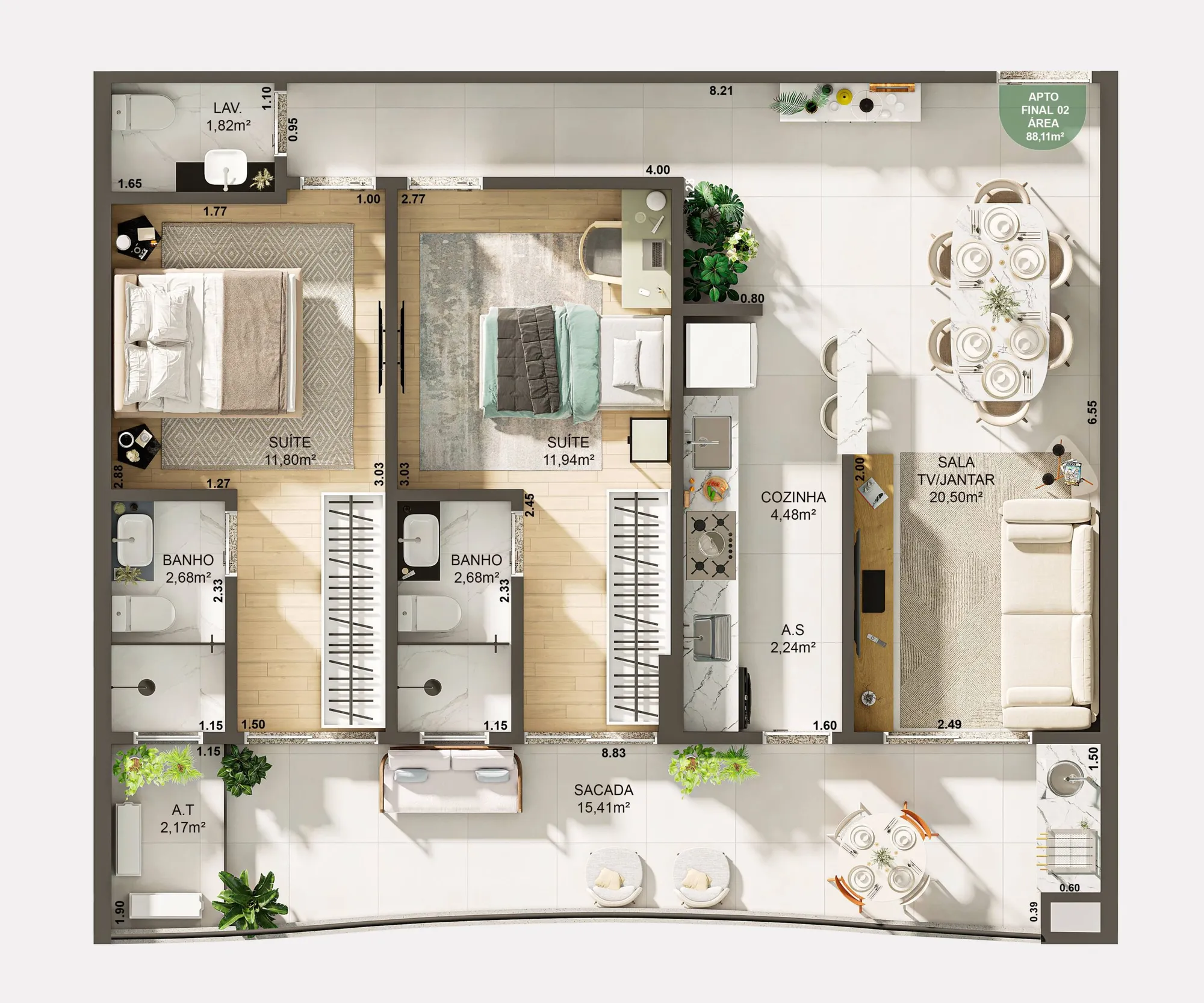 Planta 1 do Atlantic Square